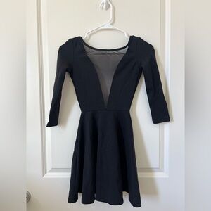 American apparel Elegant Black Dress with Sheer Detail